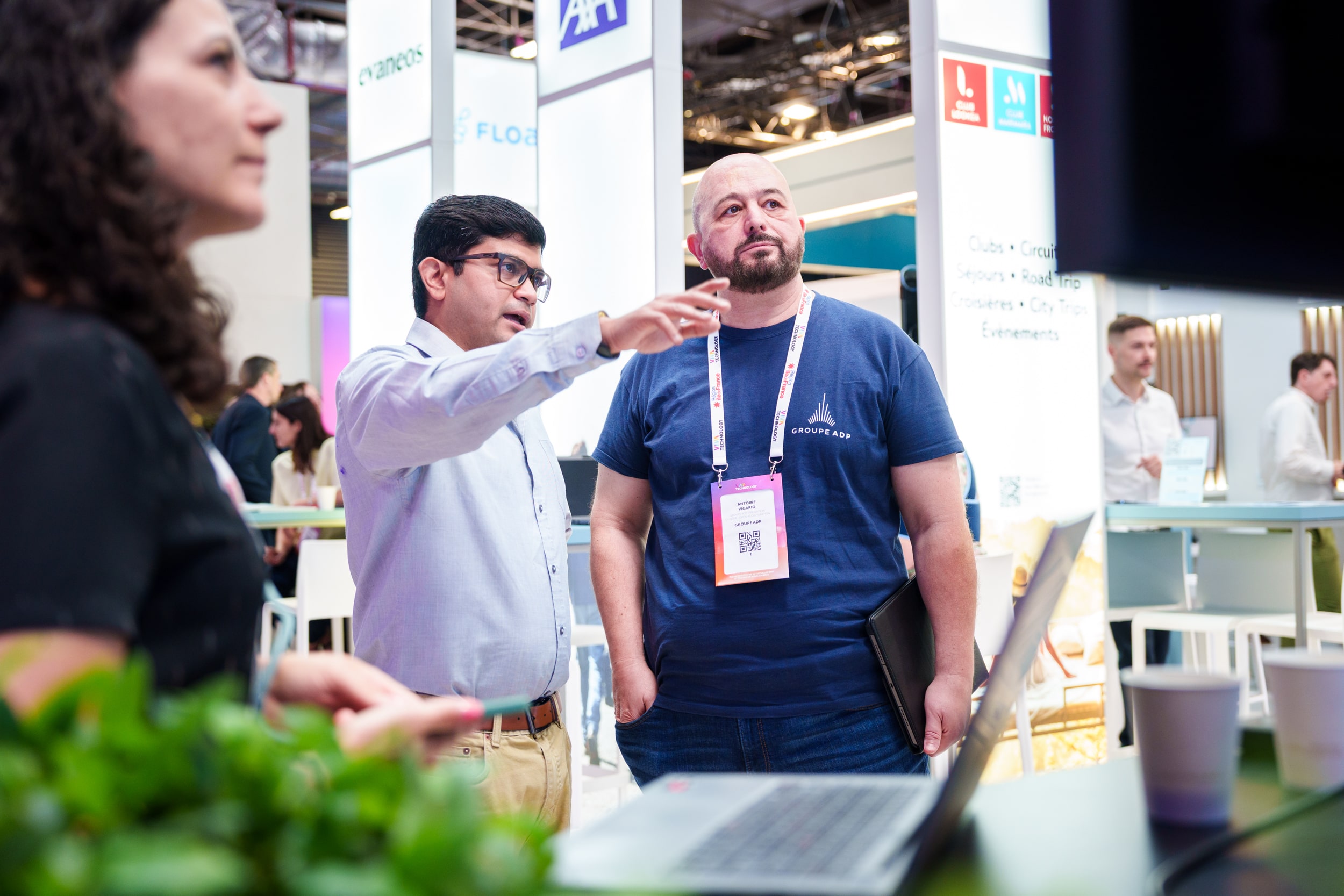 Siddharta Chatterjee, Chief Digital Officer du Club Med et Antoine Vigario, responsable accessibilité d'ADP pour Paris 2024 ©Antoine Marceau